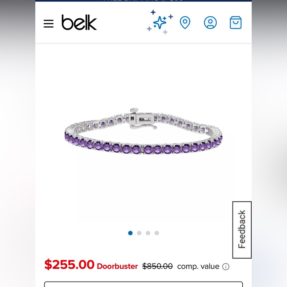 Belk Amethyst Gemstone Bracelet